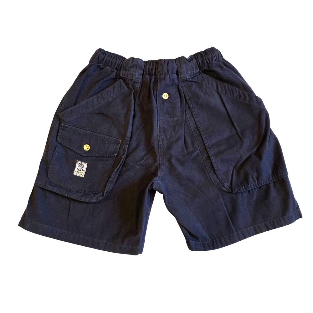 Vintage Gotcha Sport‎ Canvas Elastic Waist Cargo Shorts Navy Blue Medium